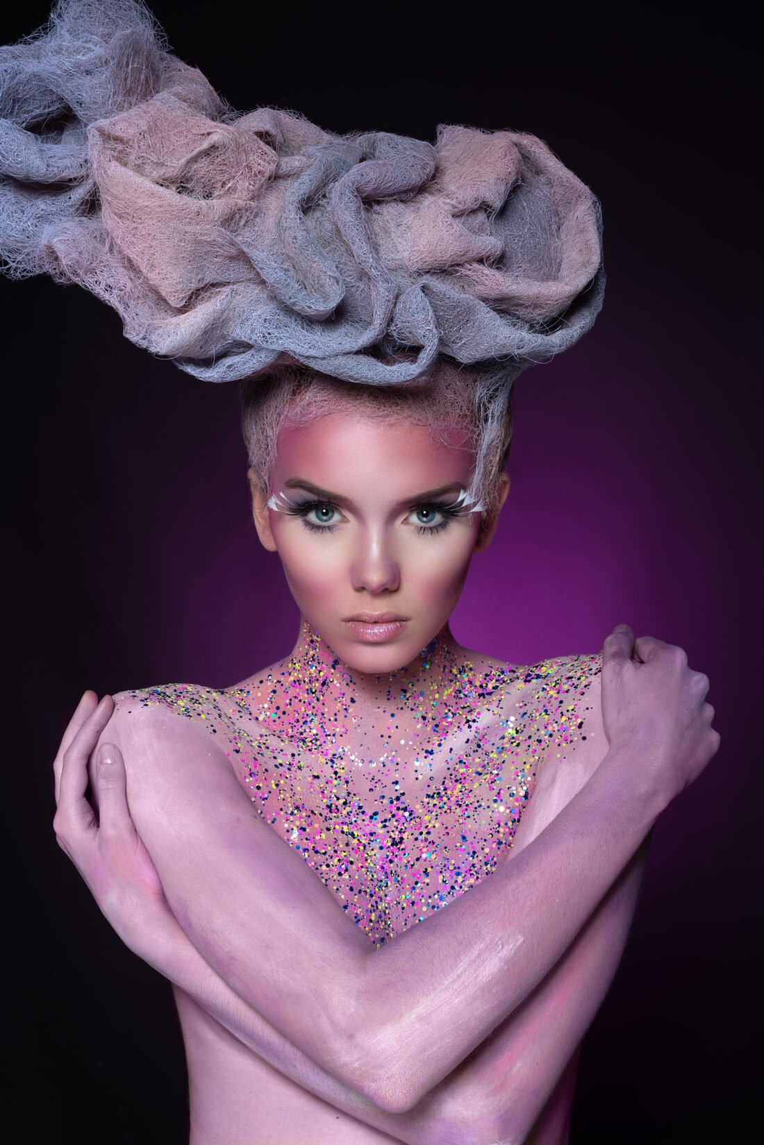 Maquillage professionnel — création signée Académie Annick Cayot, photographie Olivier Merzoug